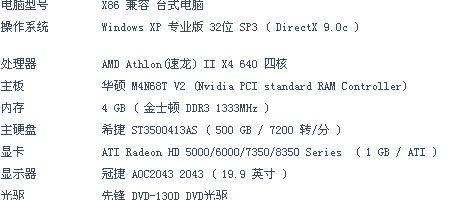 电脑配置参数详解（深入了解电脑硬件配置）  第3张